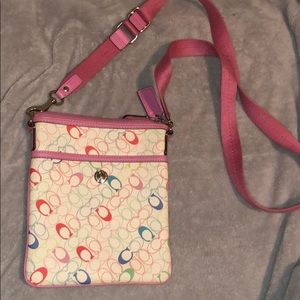 Colorful Coach crossbody purse